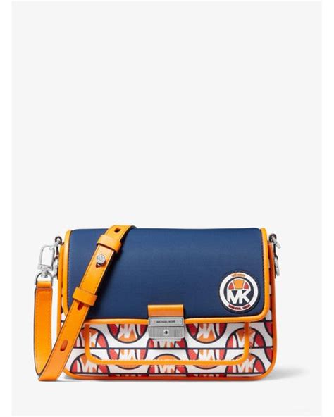 michael kors ellesse bag|MK X ellesse Bradshaw Printed Canvas and Scuba Messenger Bag.